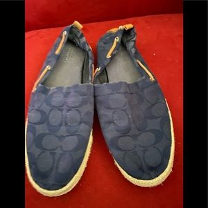 Size 8 1/2 coach blue espadrilles